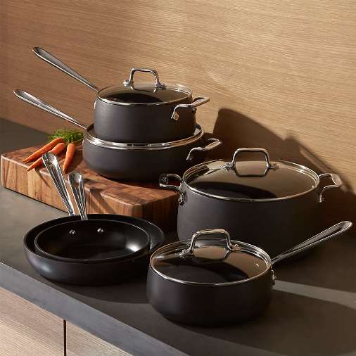 hard-anodized cookware set