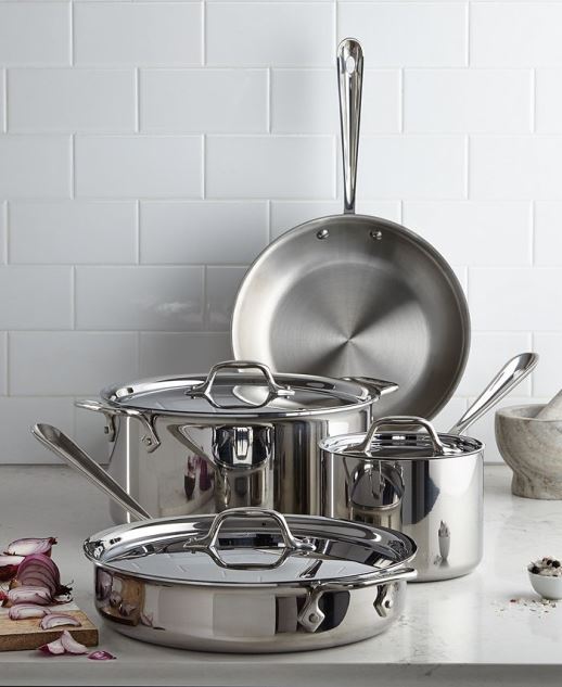 All-Clad D3 3-Ply Stainless Steel Cookware Set