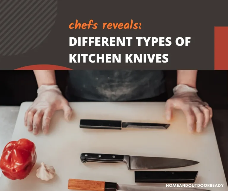 Creative image of knives to show different types of kitchen knives